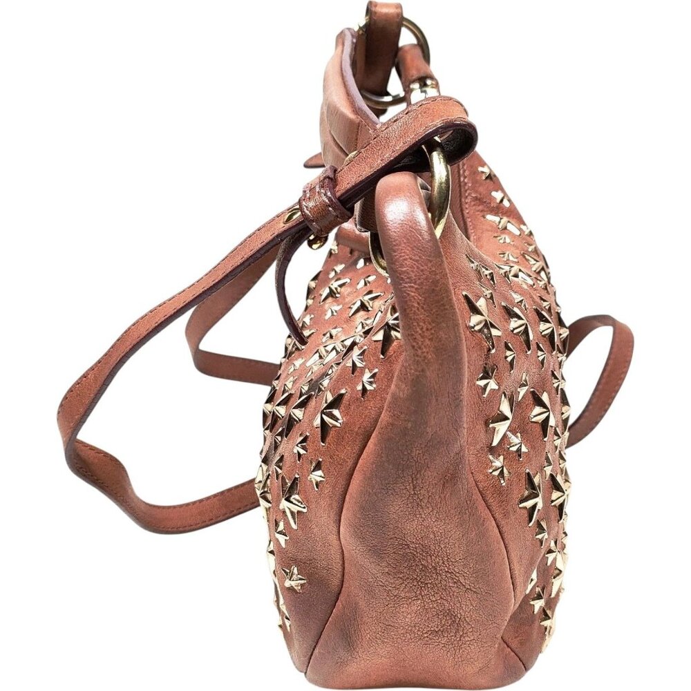 (EH) Jimmy Choo Crossbody Bag Brown Leather - Picture 2 of 9